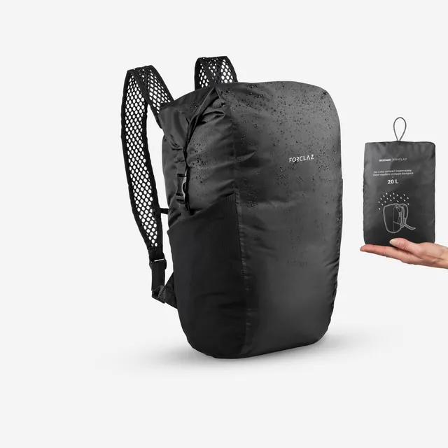 Sac à dos de poche pliable et imperméable 20L, Travel noir