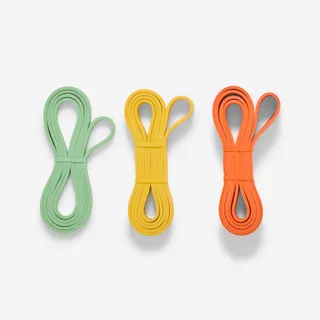 Lot de 3 élastiques de musculation 10, 20 et 30 kg
