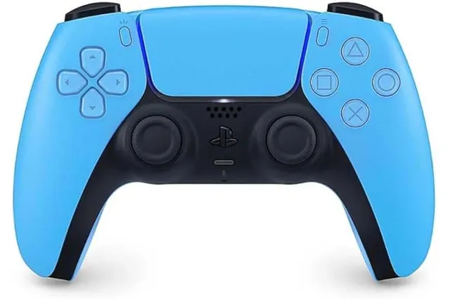 Sony, Manette PlayStation 5 Officielle DualSense, Sans Fil, avec Retour Haptique & Gâchettes Adaptatives, Micro Intégré, Batterie Rechargeable, Compatible PS5/PC, Couleur : Starlight Blue