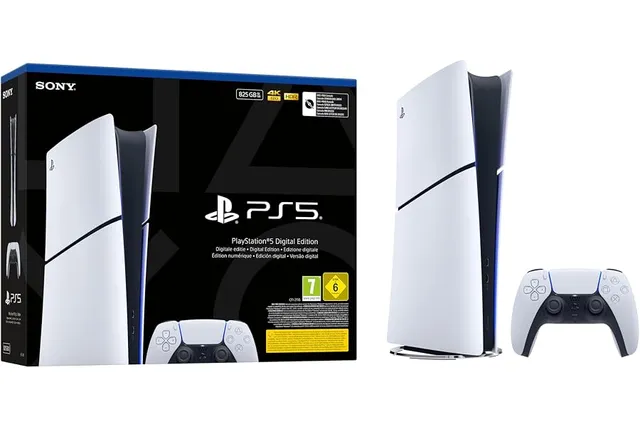 Playstation Sony, 5 Édition Numérique, PS5 avec 1 Manette Sans Fil DualSense, Couleur : Blanche
