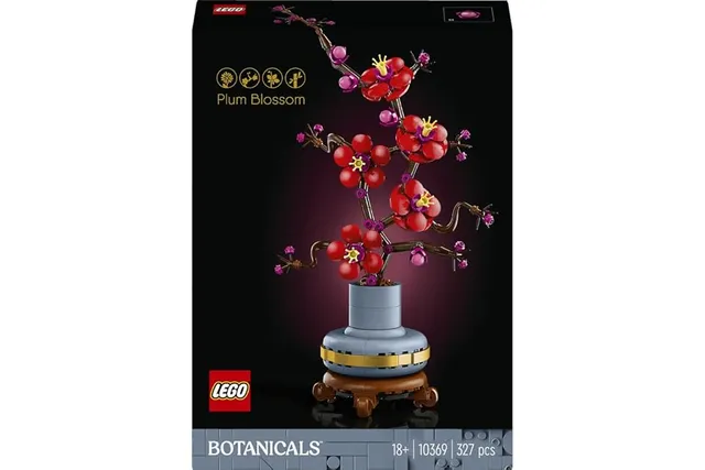 LEGO Botanicals Les Fleurs de Prunier 10369 | Set de plante artificielle pour adulte, décoration DIY, activité manuelle, idée cadeau pour femme ou homme, 327 pièces
