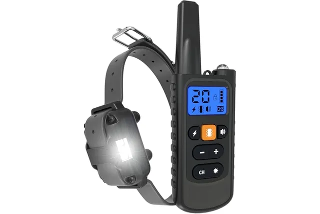 Meloive Collier de Dressage pour Chiens Rechargeable,Portée de 3000m | 4 Modes Vibration,Son,Choc Statique et Lumière,IPX67 Résistant à L’Eau,Adapté Aux Chiens de Petites et Moyennes Tailles