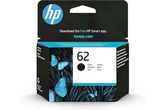 HP 62 Noir et Trois Couleurs, Lot de 2 Cartouches Encre Originales | Compatible avec la gamme d'imprimantes Envy 5540, 5640, 5660, OfficeJet 5740, 8040, 200, 200 pages (C2P04AE)