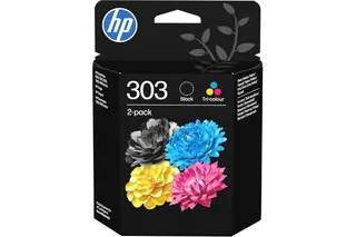 HP 303 Noir et Trois Couleurs, Lot de 2 Cartouches Encre Originales | Compatible avec la gamme Envy Photo 6200, 7100, 7800 Envvy 7200, 7200e, Tango, Tango X, 165 pages (3YM92AE)