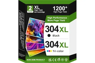 304XL Cartouches d'encre Remplacement pour Cartouche HP 304 XL Encre HP 304 pour DeskJet 3720 2620 3760 3762 2634 2622 2630 3750 2600 3730 3764 Envy 5030 5010 5020 5000 5032 (1 Noir, 1 Couleur)