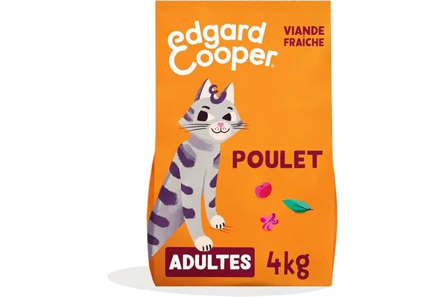 Edgard Cooper Croquettes pour Chat Stérilisé, Adulte, Poulet 4kg, Sans céréales, Viande fraîche, Nourriture naturelle, Croquette Riche en protéines, Sans sucres ajoutés