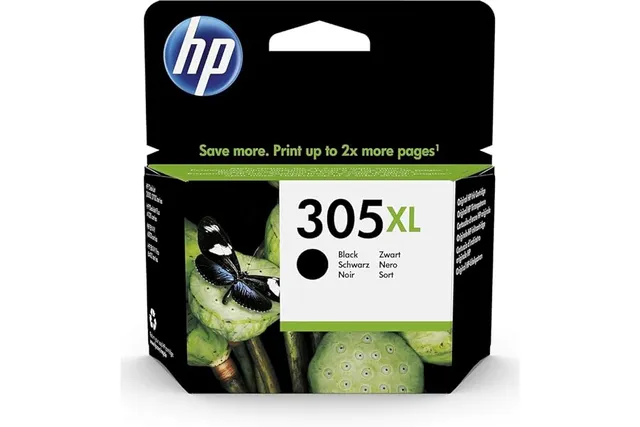 HP 305XL Noir, Cartouche Encre Originale, Grande Capacité | Compatible avec la gamme DeskJet 2700, 4100, gamme Envy 6020, 6030, 6420, 6430, 240 pages (3YM62AE)