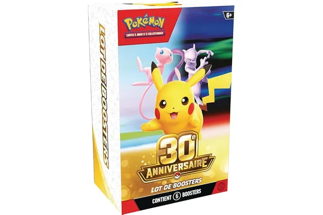 Pokémon : Lot de boosters 30ᵉ Anniversaire du JCC Pokémon (6 boosters)