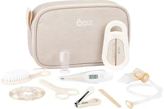 Babymoov Trousse de Soin Bébé, Compacte & Nomade, 9 Accessoires - Sable