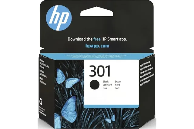HP 301XL Noir, Cartouche Encre Originale, Grande Capacité | Compatible avec DeskJet 1000, 1050, 2000, 2050, 3000, 3050, Envy 4500, 5500, OfficeJet 260, 4600, 170 pages (CH561EE)