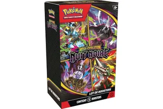 Pokémon : Lot de boosters Méga-Évolution – Nuit Noire (6 boosters)