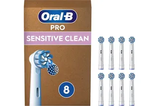Oral-B Brossettes de Rechange Sensitive Clean, lot de 8, Blanches | Recharges Brosse à Dents Électrique Pro avec des Brins Ultra Doux pour les Gencives Saines, Emballage en Carton