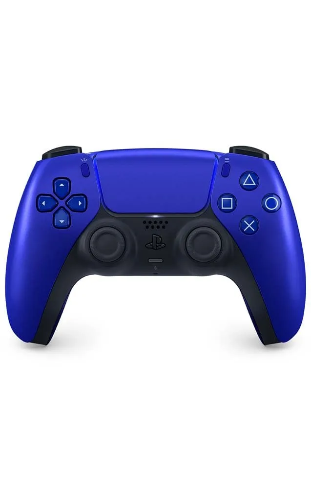Playstation Sony, Manette 5 officielle DualSense, Sans fil, Batterie rechargeable, Bluetooth, Compatible avec PS5 et PC, Couleur : Cobalt Blue