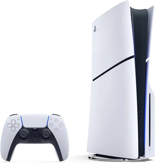 Sony, Console PlayStation 5 Édition Standard 1 To avec lecteur Blu-ray 4K, SSD Ultra-Rapide, Audio 3D, Ray Tracing, 1 Manette DualSense avec Retour Haptique et Gâchettes Adaptatives, Couleur : Blanche