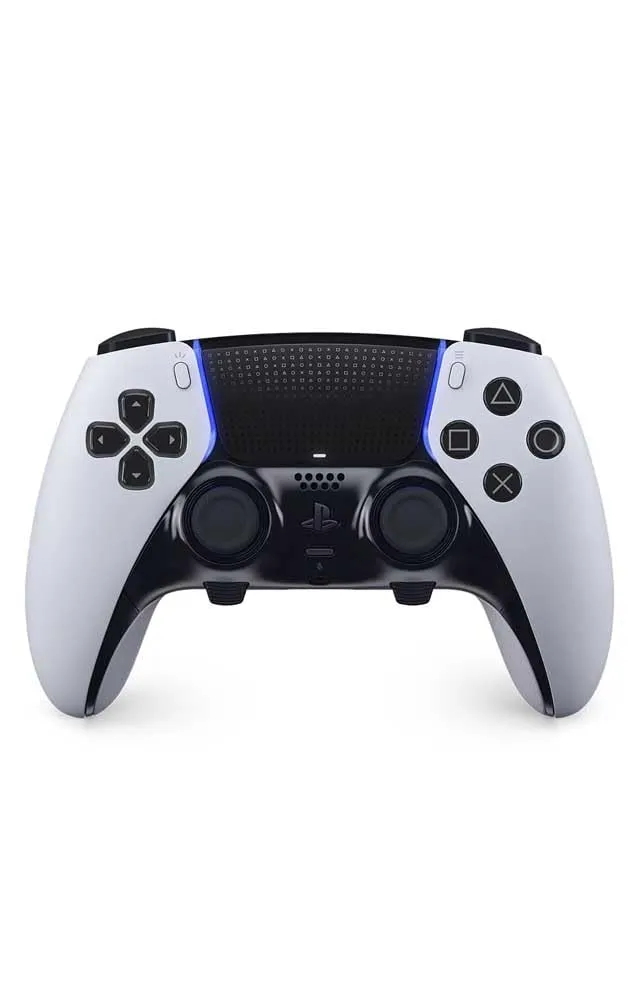 Playstation Sony, Manette 5 DualSense Edge, Sans Fil, Touches Arrière & Joysticks Interchangeables, Gâchettes Réglables, Profils Personnalisables, Compatible PS5/PC, Couleur : Blanche et Noire