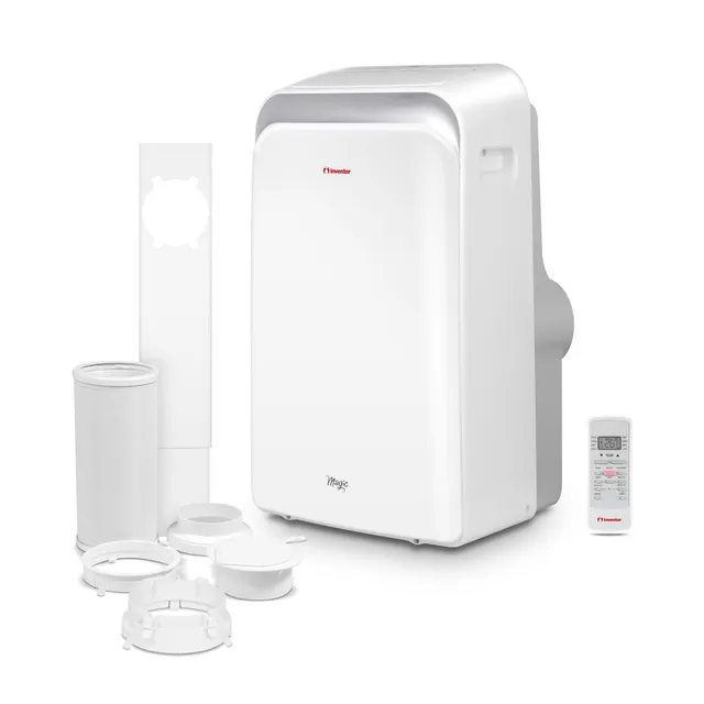 Climatiseur portable Inventor Magic 4-1, puissant climatiseur mobile 9000BTU, déshumidificateur, refroidissement, affichage numérique à 3 vitesses de ventilateur, télécommande, kit pour fenêtre
