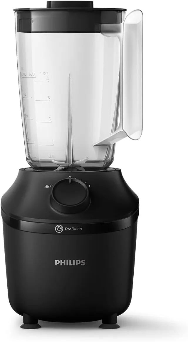 Philips Blender mixeur 3000 ProBlend, 450W, 1,9L + gourde nomade, Noir