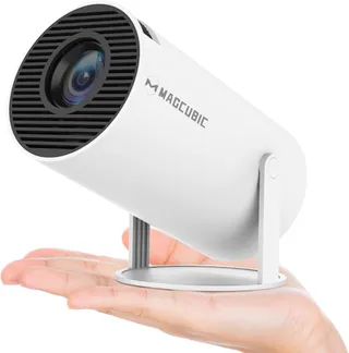 Magcubic Mini Projecteur Portable correction trapèze automatique,Vidéoprojecteur intelligent 4K/200 ANSI double WiFi 2,4 G/5G,BT 5.0,rabat à 180 degrés,Conception ronde (Pas d'andriod intégré) Blanc