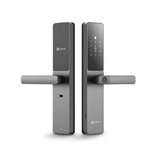 EZVIZ Serrure intelligente DL05, serrure de porte à entrée sans clé 7-en-1, avec accès par empreinte digitale – Entrée sans clé sécurisée, options de déverrouillage multiples, alertes instantanées