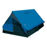 High Peak Minipack Tente canadienne Mixte Adulte, Bleu/Gris foncé, L, pour 2 personnes, Camping et randonnée pédestre