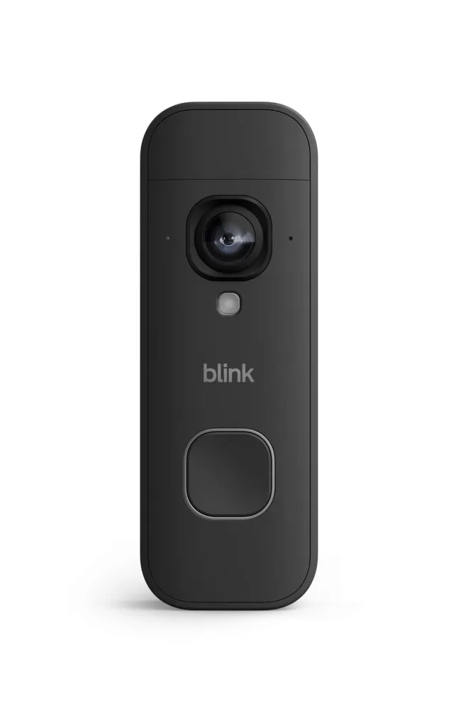 Blink Sonnette vidéo 2K+ sans fil (nouvelle génération) | Plan moyen | Audio amélioré | IP65 | Piles longue durée | Configuration facile | Module de synchronisation de base requis (Noir)