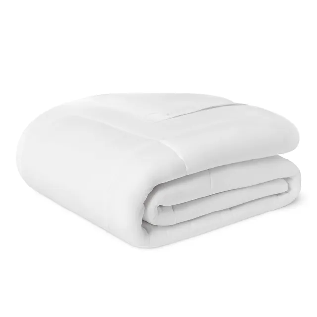 Amazon Basics Couette 4 Saisons 300 GSM pour Lit 1 Personnes - Édredon Hypoallergénique avec Garnissage Alternatif au Duvet, 135 x 200 cm, Blanc