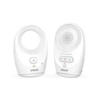VTech BM1120 Moniteur Audio bébé, transmission claire du son et de la sécurité, longue portée, affichage de volume LED de 5 niveaux, Clip de ceinture, Batteries rechargeables