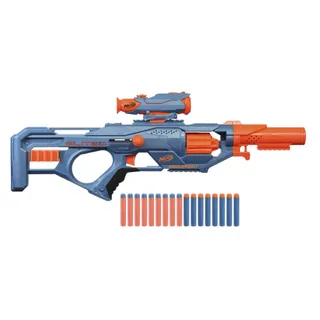Hasbro Nerf Elite 2.0, Blaster Eaglepoint RD-8, Jeux d'Extérieur pour Enfant, Barillet 8 Fléchettes, Viseur et Canon Amovibles, 16 Fléchettes Elite Officielles Multicolore