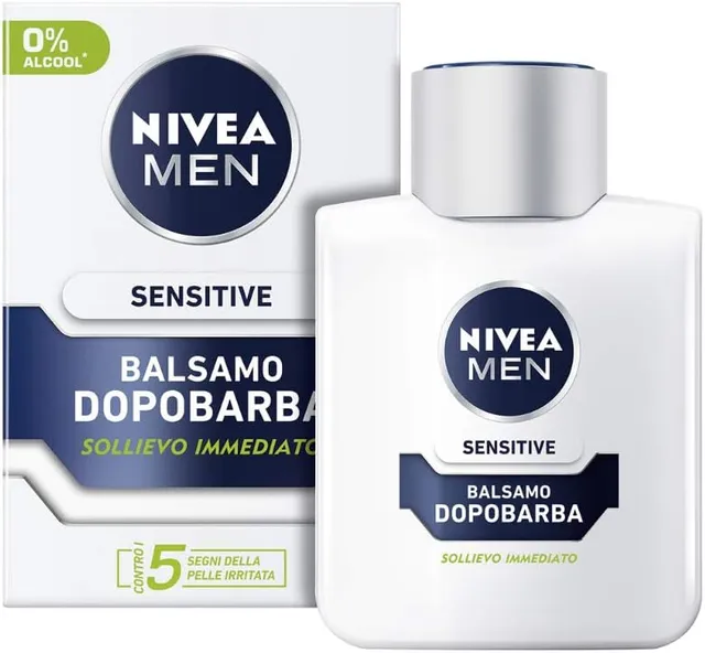 NIVEA MEN Baume après-rasage Sensitive - 100 ml - Après-rasage apaisant - Soin de la peau après le rasage - Avec camomille et vitamine E