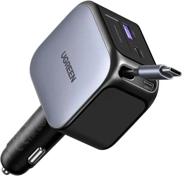 UGREEN Nexode 145W 4 en 1 Chargeur Allume Cigare USB C Rétractable 100W