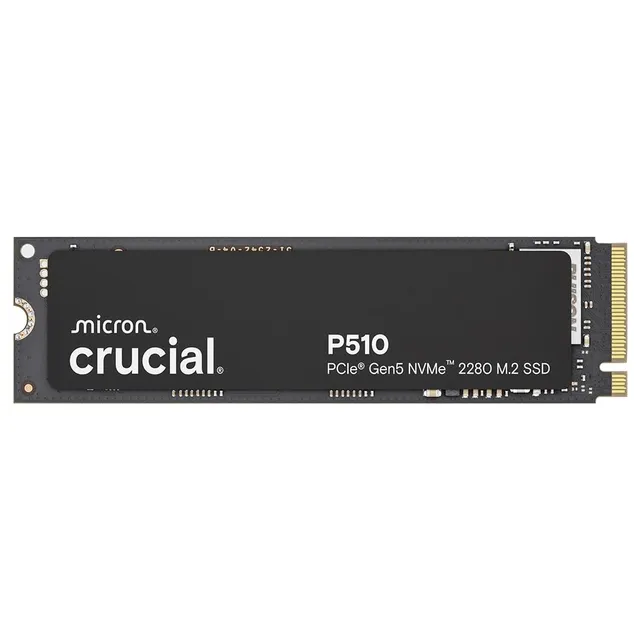 Crucial P510 SSD 1To PCIe 5.0 x4 NVMe M.2, Lecture jusqu'à 11.000 Mo/s, écriture jusqu'à 9.500 Mo/s, Compatible avec Ordinateur Portable et de Bureau, TLC NAND, Disque Dur Interne - CT1000P510SSD8-01