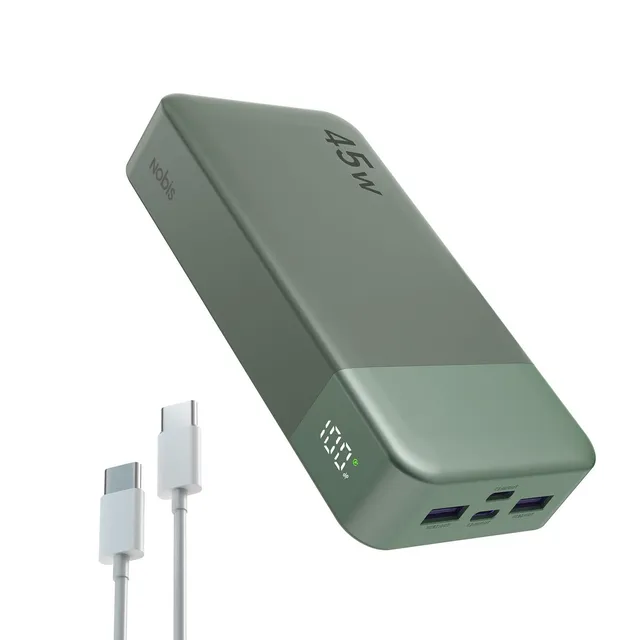 Nobis Batterie Externe 20000mAh Power Bank 45W Chargeur Externe Portable