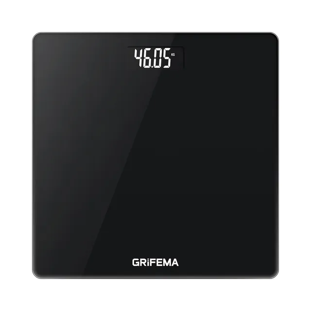 GRIFEMA GA2001-1 Balance Pese Personne 150 kg/330 lbs 26x26 cm Noir