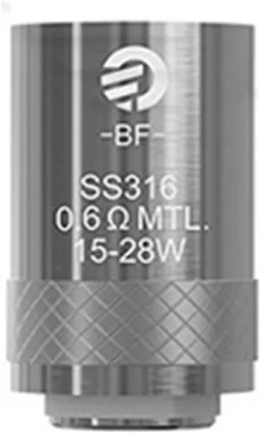 Lot de 5 Authentique Résistance Joyetech eGo AIO BF Coils SS316 0,6ohm Atomizer Head pour CUBIS/eGO AIO/Cuboid Mini/AIO Pro E-cigarette Ne Contient pas de Nicotine ni de Tabac