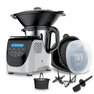 Robot de cuisine Chef O Matic Kitchen Robot, 1000 W, 3 L, 3 500 tr/min, plusieurs accessoires, 10 vitesses, robot multifonction, Écran tactile LED