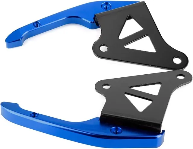 CHICIRIS Kit de Poignée de Rail de Siège Arrière de Barre d'appui Arrière Universelle en Aluminium pour Passager, Finition Anodisée, Montage Double Latéral, Support Passager Stable, Aucune (BLUE)