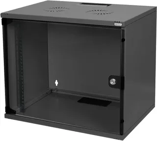DIGITUS Armoire réseau 19 Pouces 7U - Non monté - Montage Mural - Profondeur 400 mm - Charge Max. 60 kg - Porte vitrée - Noir
