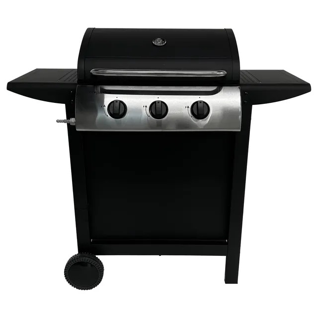 Barbecue Gaz Hawaï - 3 Brûleurs 8,4 kW Butane/Propane - 2 Tablettes - HAPPY GARDEN