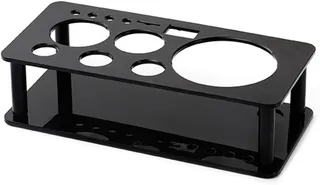 Batum Support pour kit de barman uniquement, organisateur d'outils à cocktails en plastique acrylique noir, 22 x 10,5 x 6 cm, présentoir pour outils de bar destiné aux amateurs de cocktails