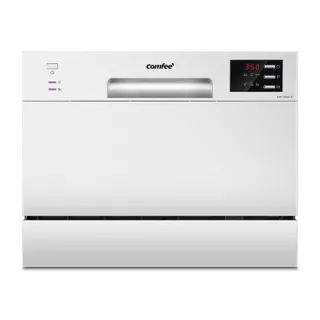 COMFEE' TD602E-W Lave-vaisselle Compact, 6 Couverts, 6 Programmes, Blanc