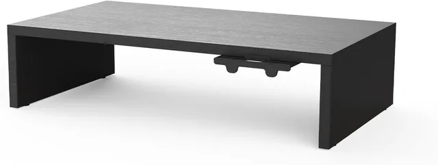 GRIFEMA Wooden Desk PC Monitor Riser, Ergonomic Monitor Stand with Cable Management, Monitor Stand for Laptop, Printer, Black (GB1052-1)