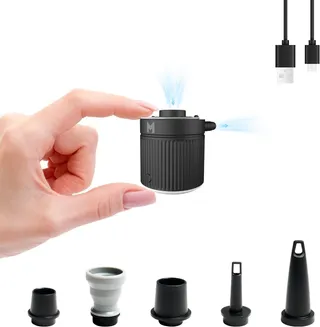 Gonfleur Électrique, Portable Multifonctionnel Mini Pompe Électrique pour Gonfler et Dégonfler avec Batterie Rechargeable CâBle USB C pour Matelas Gonflable Bouée Gonflable