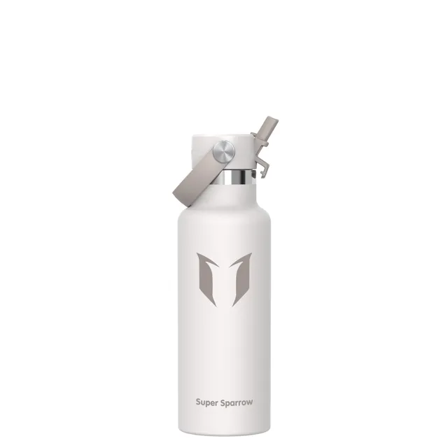 Super Sparrow Gourde Isotherme 500ml - Bouteille Isotherme avec Paille - sans BPA - Gourdes Enfant INOX Bouche Standard pour Sport, Voyages, L'école, Bureau, Maison