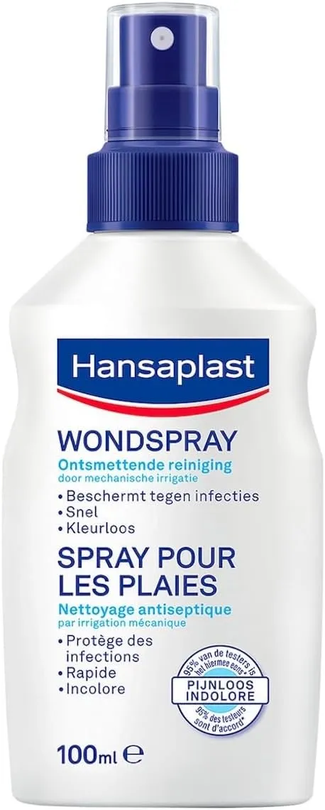 HANSAPLAST - Spray Antiseptique - Désinfectant Pour Protéger Les Plaies Des Infections - Plaies Superficielles - Sans Douleur - Solution Antiseptique Sans Alcool - 100 ml
