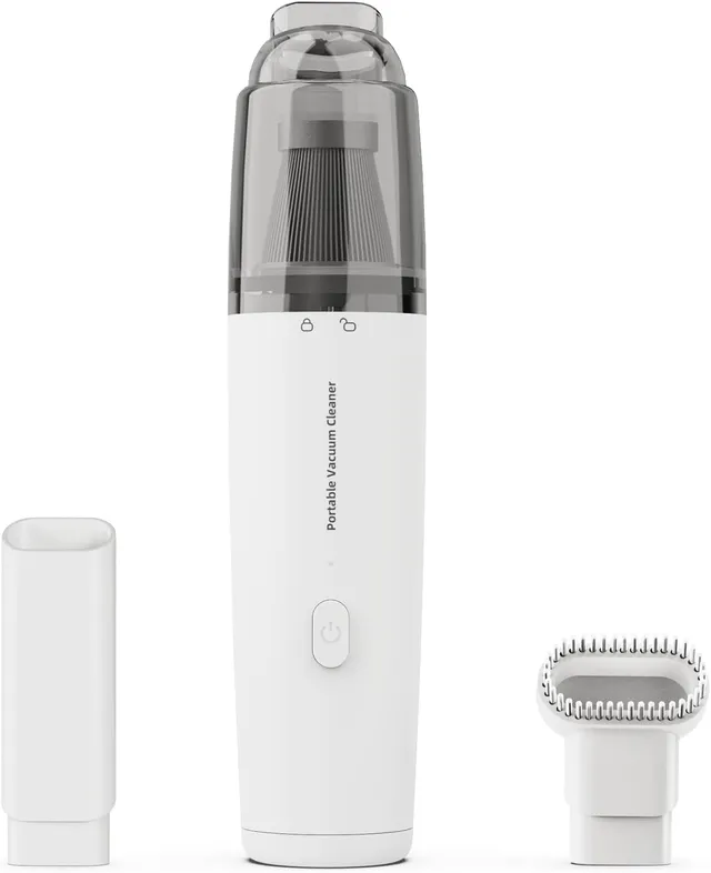 3E Aspirateur à Main Portable, Mini Aspirateur Voiture Puissant sans Fil, 400000 RPM Moteur sans Balai avec pour la Voiture, Maison et Familles avec Animaux Domestiques, Poils d'animaux