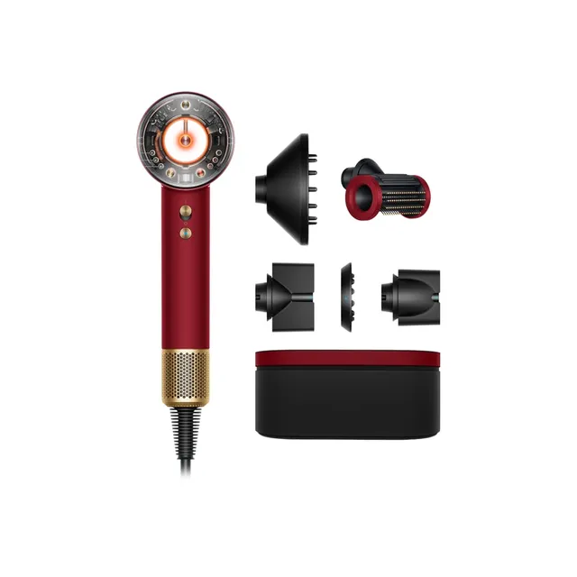 Dyson Supersonic Nural™ sèche-cheveux - Cheveux raides à ondulés (Rouge velours et or.)