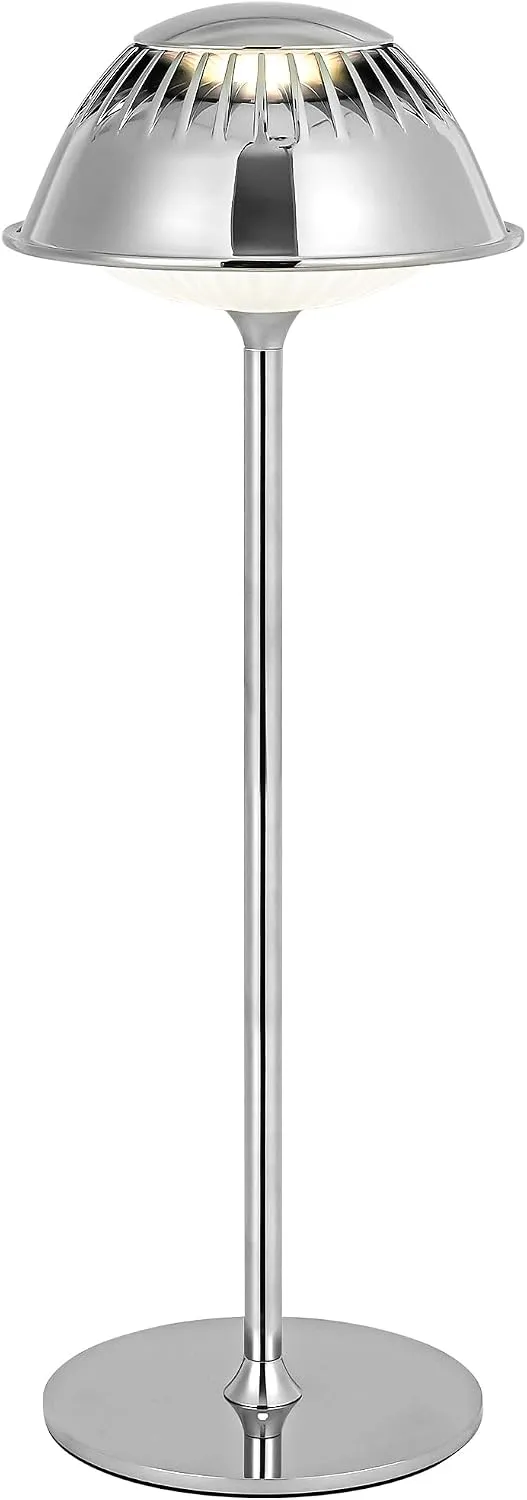 LuminexDesigns Lampe de Table Sans Fil Rechargeable, Chrome VIOA TL14