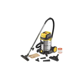 STANLEY Aspirateur Solides et Liquides SXVC30XTDE avec Prise Outils Électroportatifs (1600 W, 30 l)