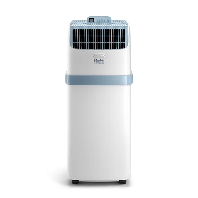 De'Longhi Pinguino Compact ES72 YOUNG, Modèle 2022, Climatiseur Mobile Silencieux, 8.300 BTU/h, 2,1 kW, 60m3, Gaz R290, Fonction Déshumidificateur, 24 Heures Timer, Classe Énergétique A, Blanc