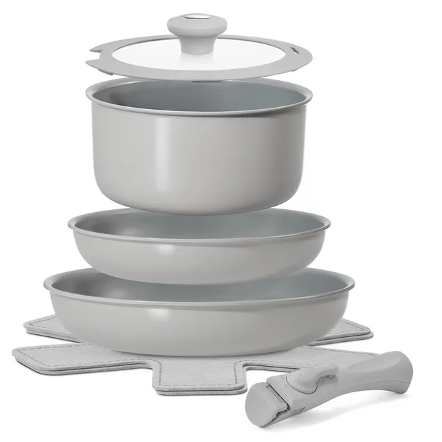 BLAZANT 7 Pièces Casseroles et Poêles, Batterie de Cuisine Induction